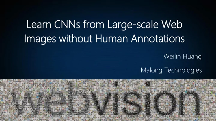learn earn cn cnns ns fr from om lar arge ge scale cale
