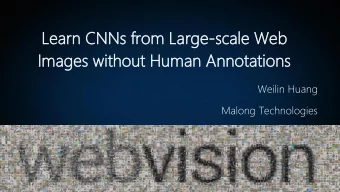 Learn  earn CN  CNNs  Ns fr  from  om Lar  arge  ge-scale  cale We  Web  b  Im  Images  ages wi