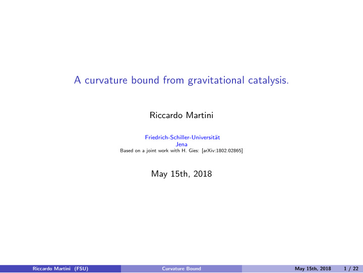 a curvature bound from gravitational catalysis