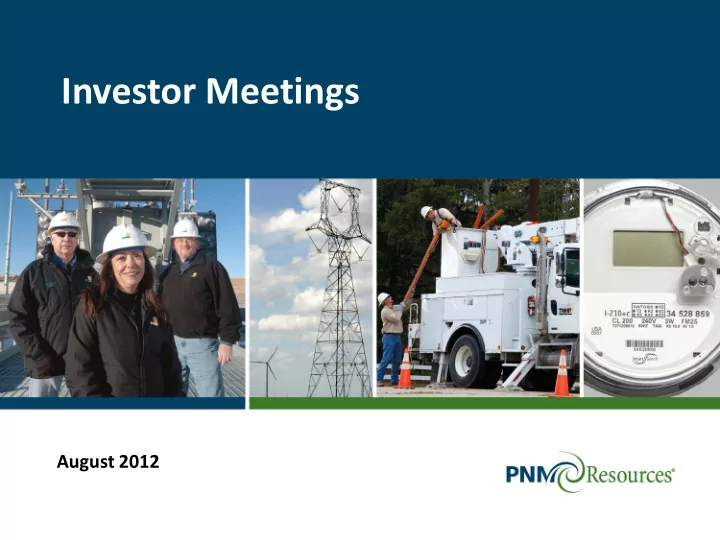 investor meetings