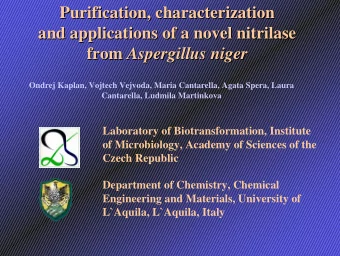 Purification,  , characterization  characterization  Purification  and applications of a novel  a