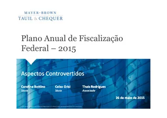 Plano Anual de Fiscalizao  Federal  2015  Aspectos Controvertidos  Aspectos Controvertidos