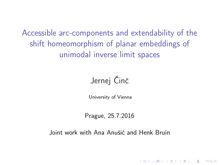 accessible arc components and extendability of the shift