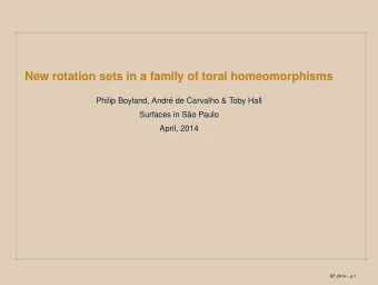 New rotation sets in a family of toral homeomorphisms  Philip Boyland, Andr  e de Carvalho &amp;