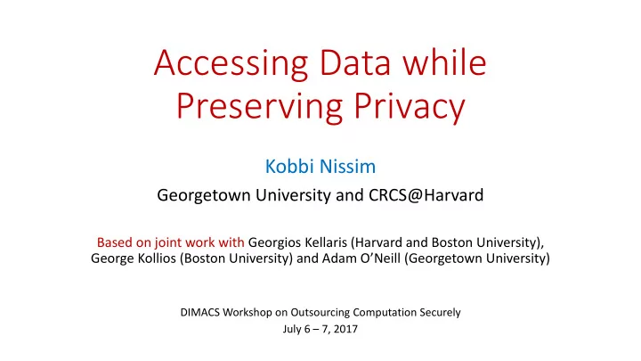 accessing data while
