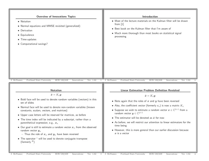 overview of innovations topics introduction most of the