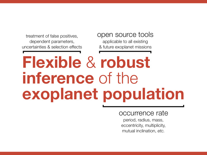 flexible robust inference of the exoplanet population