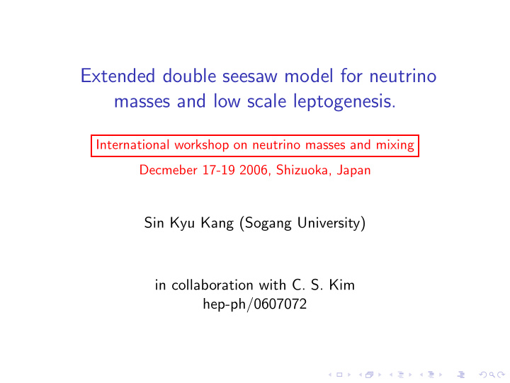 extended double seesaw model for neutrino masses and low