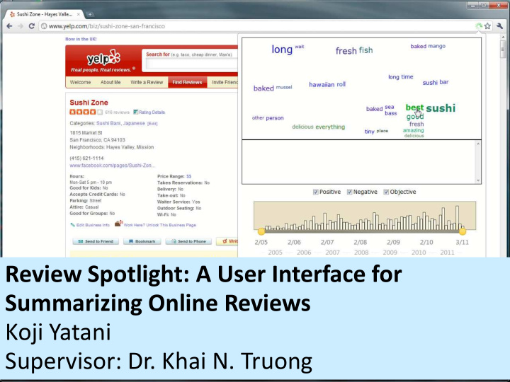 review spotlight a user interface for summarizing online