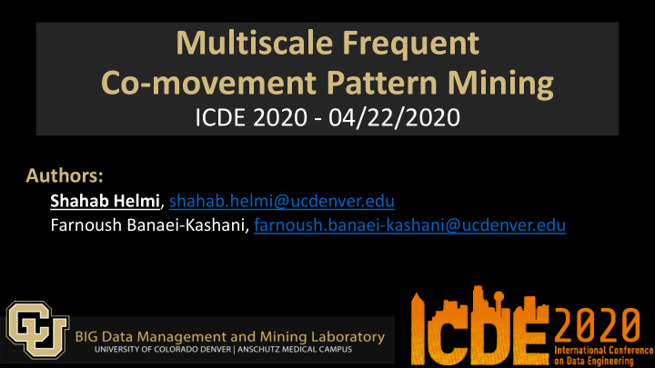 multiscale frequent co movement pattern mining