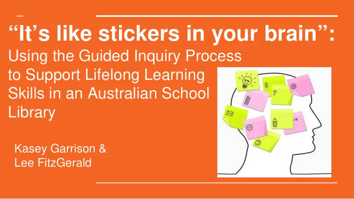 it s like stickers in your brain