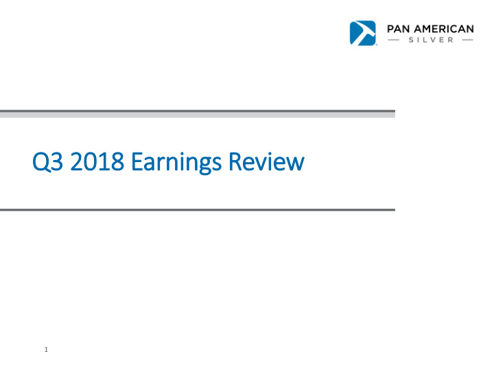 q3 2018 earnings review