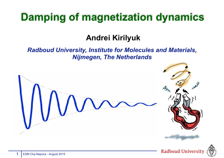 damping of magnetization dynamics