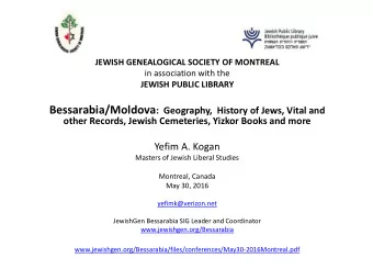 Jewish Genealogy  Questions?  2 Where is Bessarabia and Where is Moldova ?  Are these two