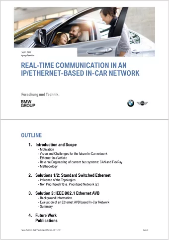 REALTIMECOMMUNICATIONINAN  IP/ETHERNETBASED INCARNETWORK