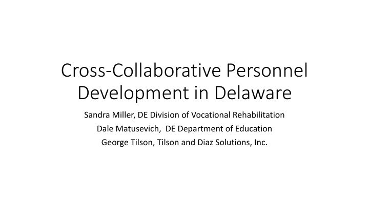 cross collaborative personnel