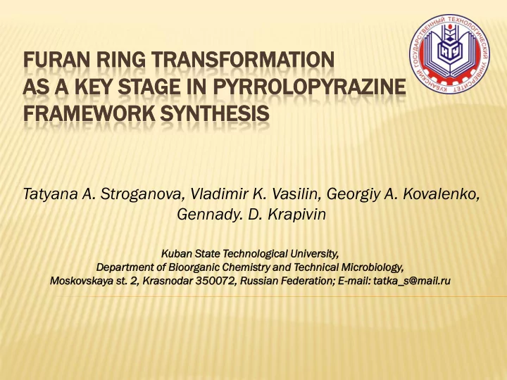 framew amework ork synthesi hesis