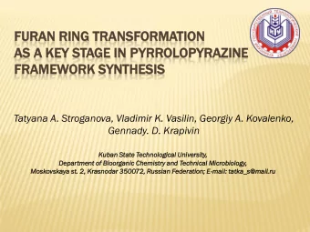 FRAMEW  AMEWORK  ORK SYNTHESI  HESIS  Tatyana A. Stroganova, Vladimir K. Vasilin, Georgiy A.