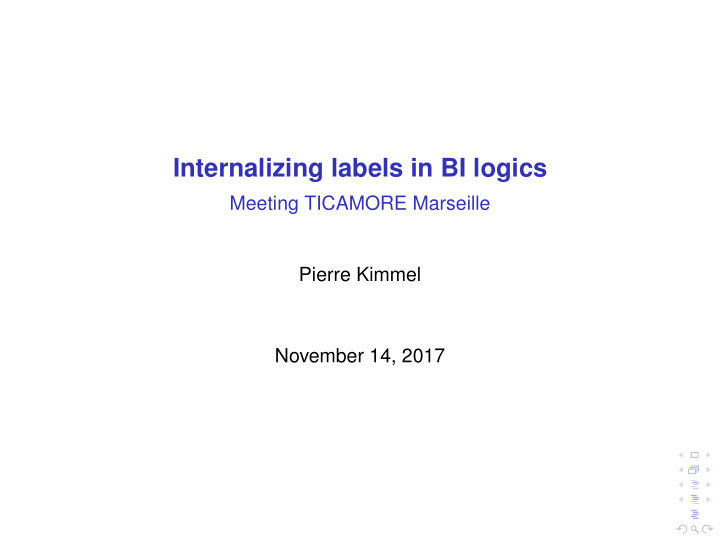 internalizing labels in bi logics
