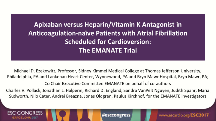 apixaban versus heparin vitamin k antagonist in