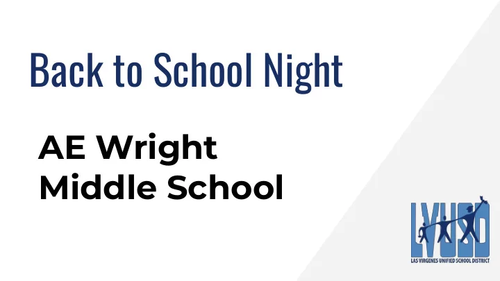 back to school night