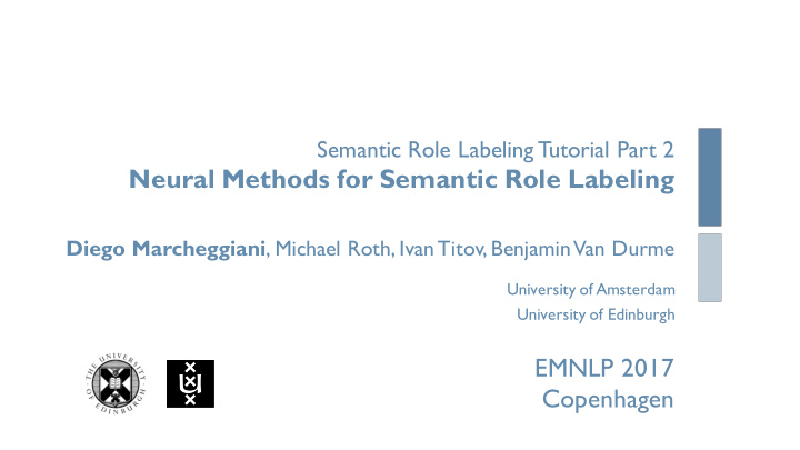 neural methods for semantic role labeling