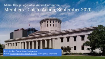 Members - Call to Action, September 2020  Rich Jordan, Committee Chairperson  Email: