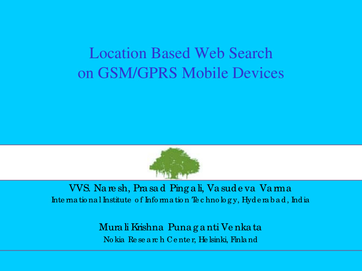 location based web search on gsm gprs mobile devices
