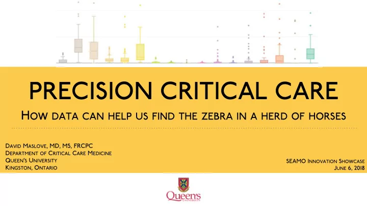 precision critical care
