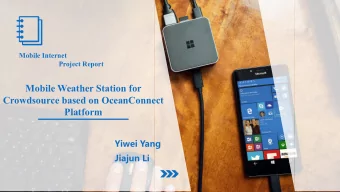 Mobile Weather Station for  Crowdsource based on OceanConnect  Platform