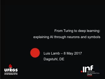 Ttulo do captulo  Luis Lamb  8 May 2017  Dagstuhl, DE  Summary  Dies ist im Wesentlichen die