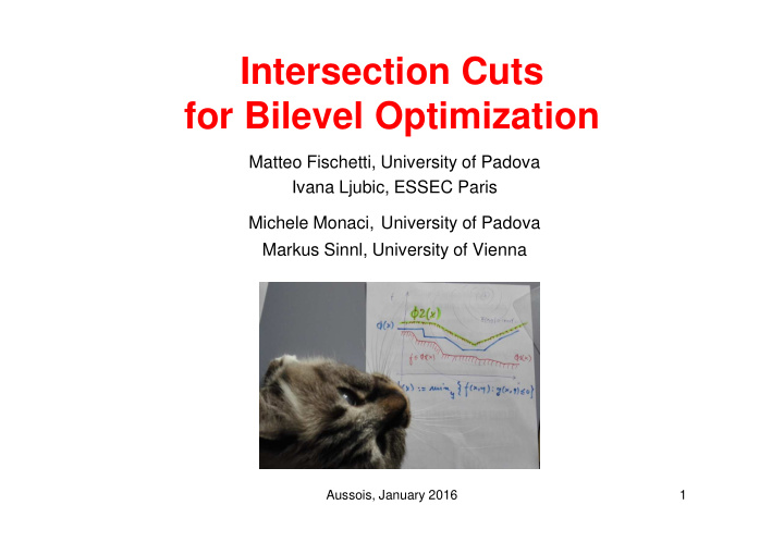 intersection cuts for bilevel optimization