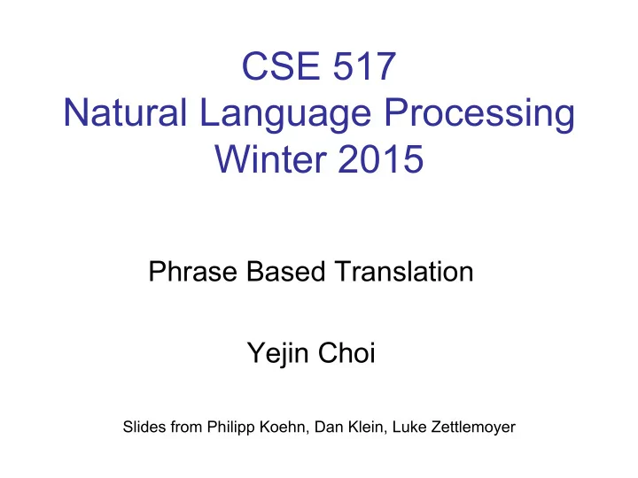cse 517 natural language processing winter 2015