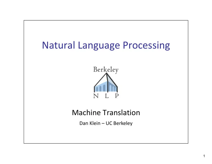 natural language processing