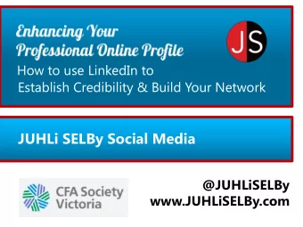 JUHLi SELBy Social Media  @JUHLiSELBy  www.JUHLiSELBy.com  @JUHLiSELBy   www.JUHLiSELBy.com  300