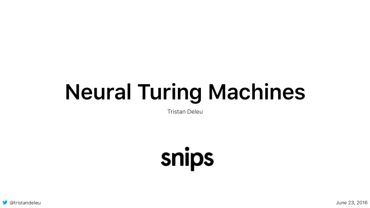 neural turing machines