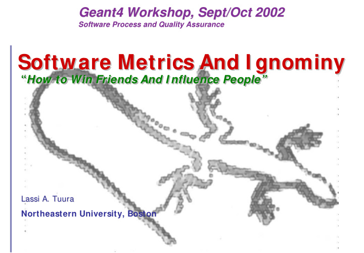 software metrics and i gnominy software metrics and i