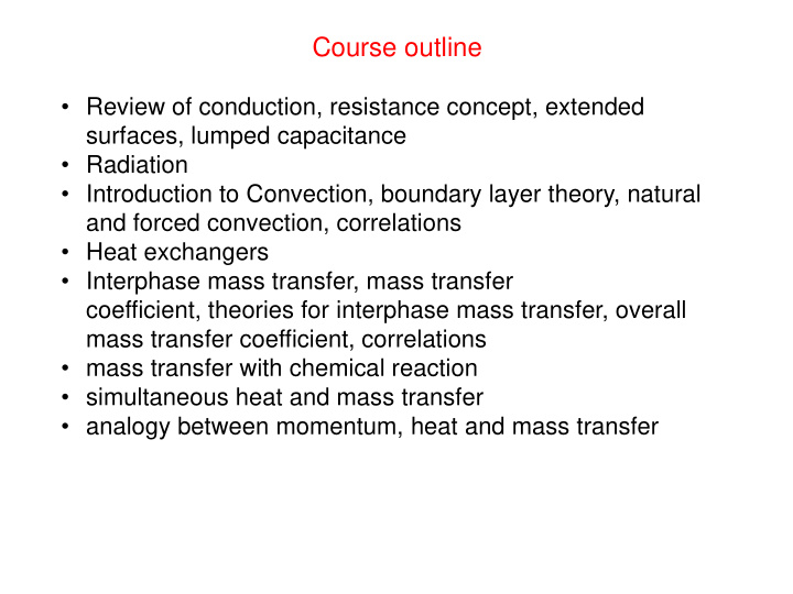 course outline