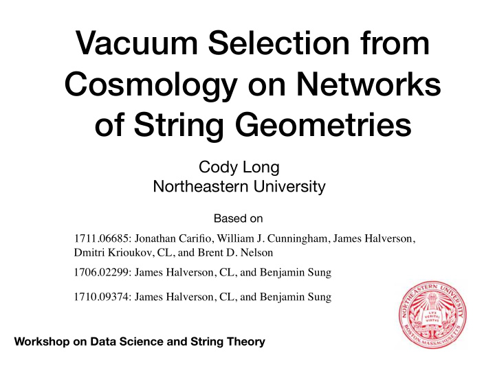 vacuum selection from cosmology on networks of string