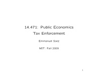 14 471 public economics tax enforcement