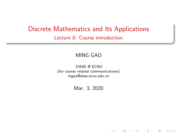 discrete mathematics and its applications