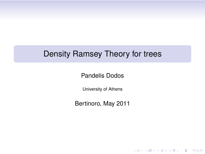 density ramsey theory for trees