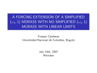 a forcing extension of a simplified 2 1 morass with no