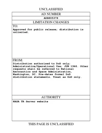 UNCLASSIFIED  AD NUMBER  ADB805378  LIMITATION CHANGES  TO:  Approved for public release;