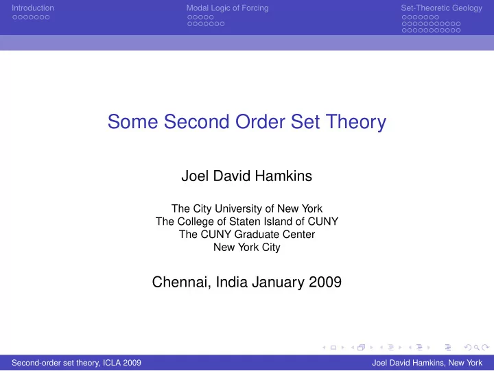 some second order set theory