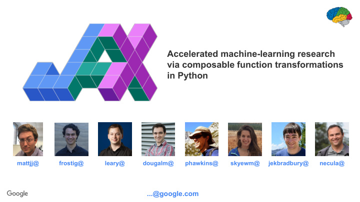 accelerated machine learning research via composable