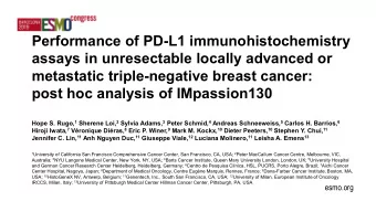 Performance of PD-L1 immunohistochemistry  assays in unresectable locally advanced or  metastatic
