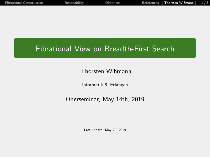 fibrational view on breadth first search