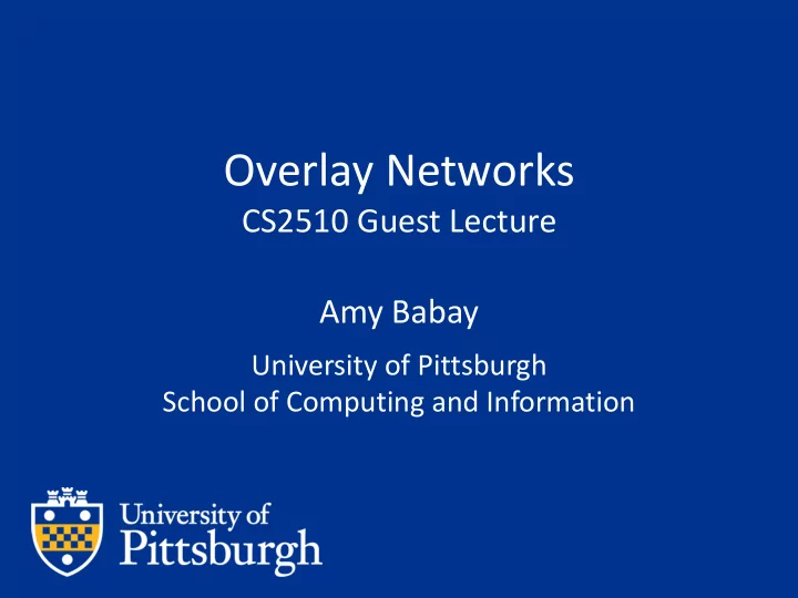 overlay networks