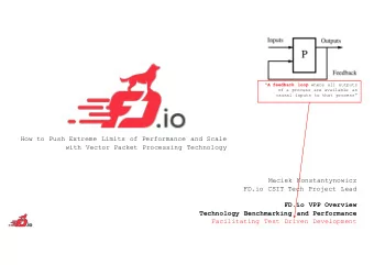 How to Push Extreme Limits of Performance and Scale  with Vector Packet Processing Technology